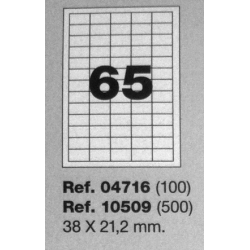 Etiquetas MULTI3, 38X21,2mm (100 folhas)