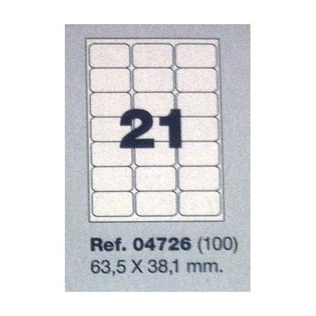 Etiquetas MULTI3, 63,5X38,1mm (100 folhas)