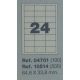 Etiquetas MULTI3, 64,6x33,8mm (100 folhas)