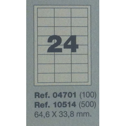Etiquetas MULTI3, 64,6x33,8mm (100 folhas)