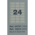 Etiquetas MULTI3, 64,6x33,8mm (100 folhas)