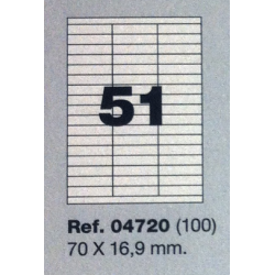 Etiquetas MULTI3, 70x16,9mm (100 folhas)
