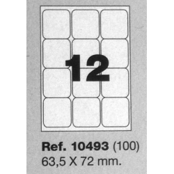 Etiquetas MULTI3, 63,5x72mm (100 folhas)