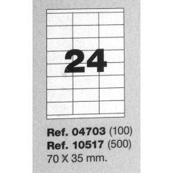 Etiquetas MULTI3, 70X35mm (100 folhas)