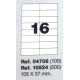 Etiquetas MULTI3, 105X37mm (100 folhas)