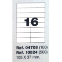 Etiquetas MULTI3, 105X37mm (100 folhas)