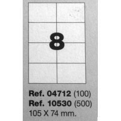 Etiquetas MULTI3, 105X74mm (100 folhas)