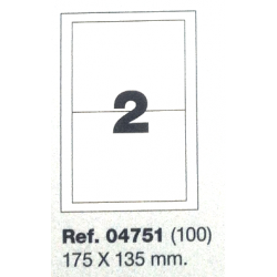 Etiquetas MULTI3, 175x135mm (100 folhas)