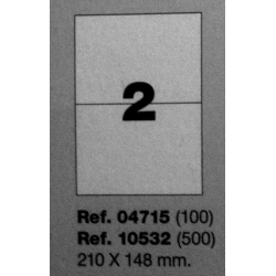 Etiquetas MULTI3, 210X148mm (100 folhas)