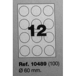Etiquetas MULTI3, r:60mm (100 folhas)