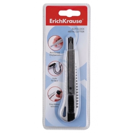 X-Acto metálico com bloqueador - Erichkrause - 9 mm
