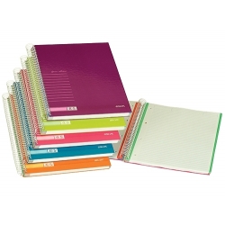 Caderno Capa Dura com bandas de cor ANCOR 120 folhas / 70g Classic Stripes