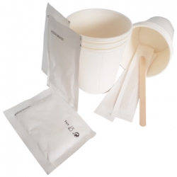 Kit Eco Friendly ( copo cafe paapel / palheta / açucar 100 un