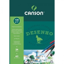 Caderno de Desenho A4 CANSON 130GRS - 24 folhas 