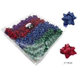 LAÇOS P/ PRENDAS 2", METAL GLITTER, CX. 100 SORTIDOS