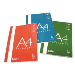 Recarga A4 (Pautado, Quadriculado e Liso)